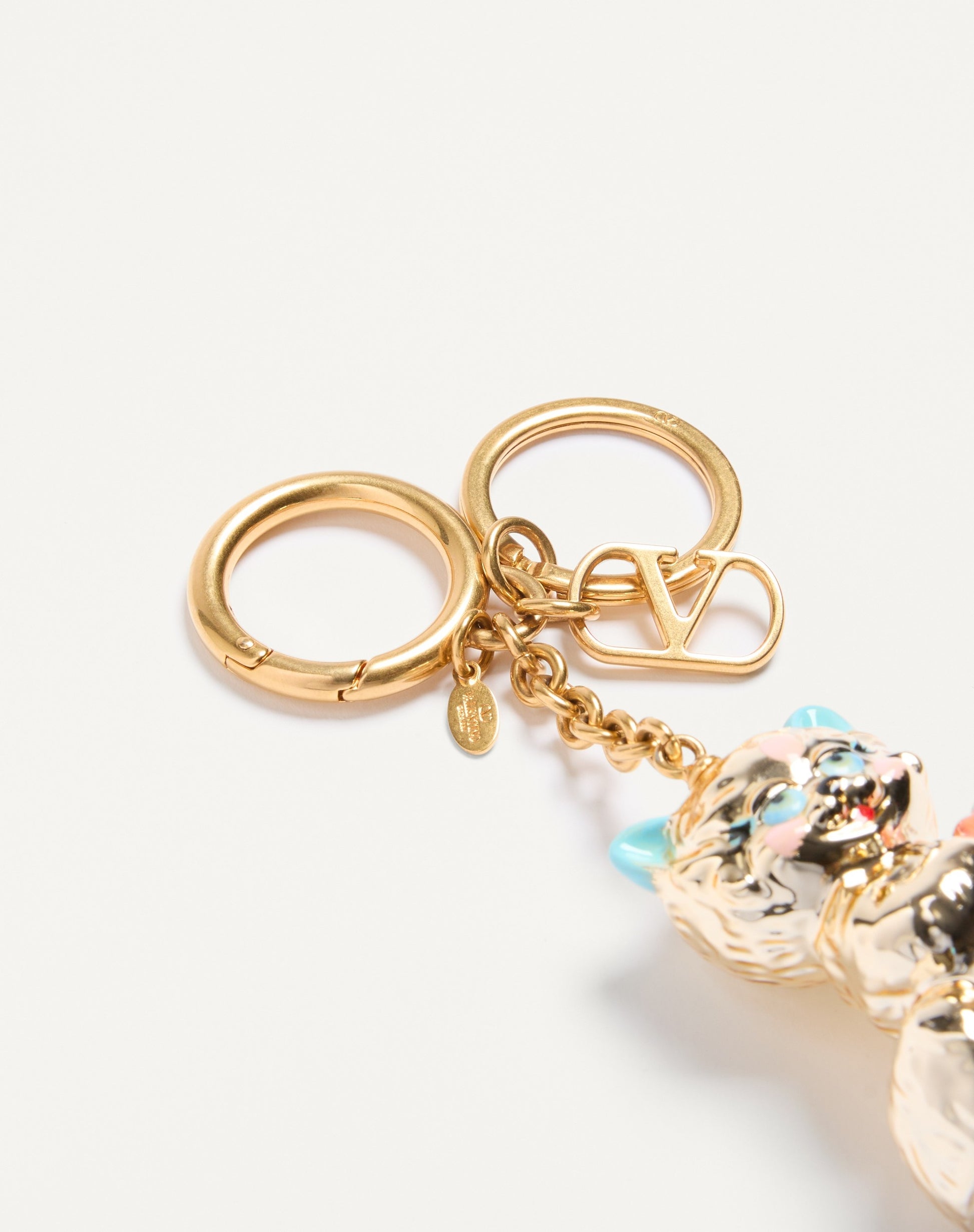 Valentino Garavani Le Chat De La Maison Nylon Bag Charm With Key Ring