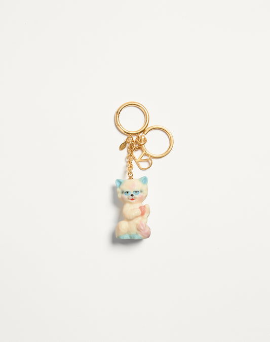 Valentino Garavani Le Chat De La Maison Nylon Bag Charm With Key Ring