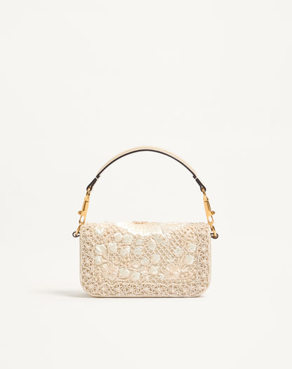 Valentino Garavani Locò Small Embroidered Shoulder Bag With Jewel Logo