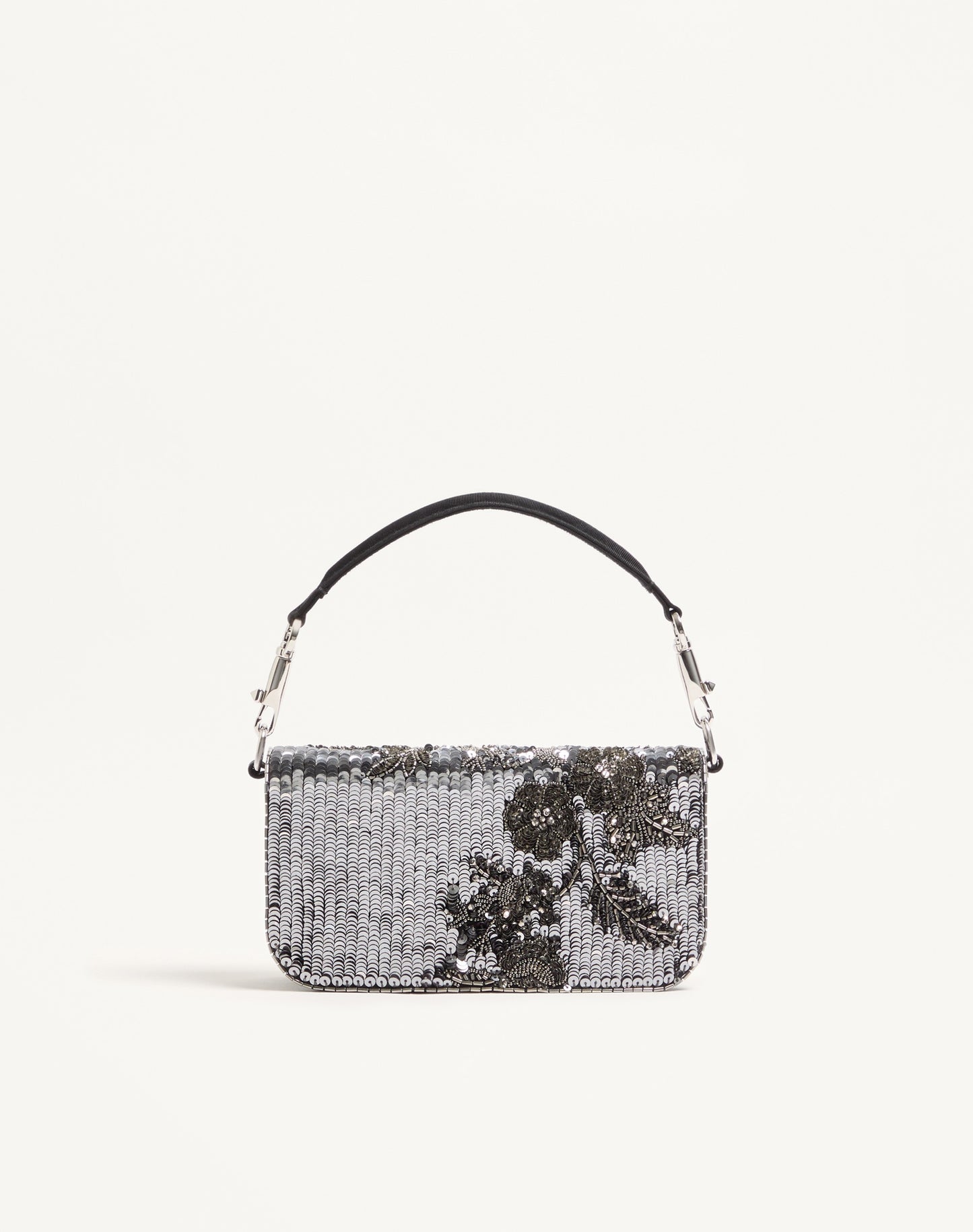 Valentino Garavani Locò Small Embroidered Shoulder Bag With Jewel Logo