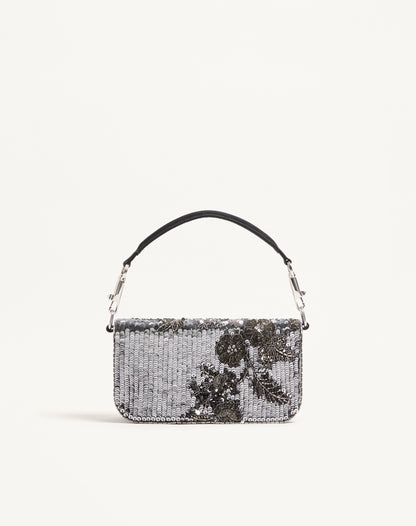 Valentino Garavani Locò Small Embroidered Shoulder Bag With Jewel Logo