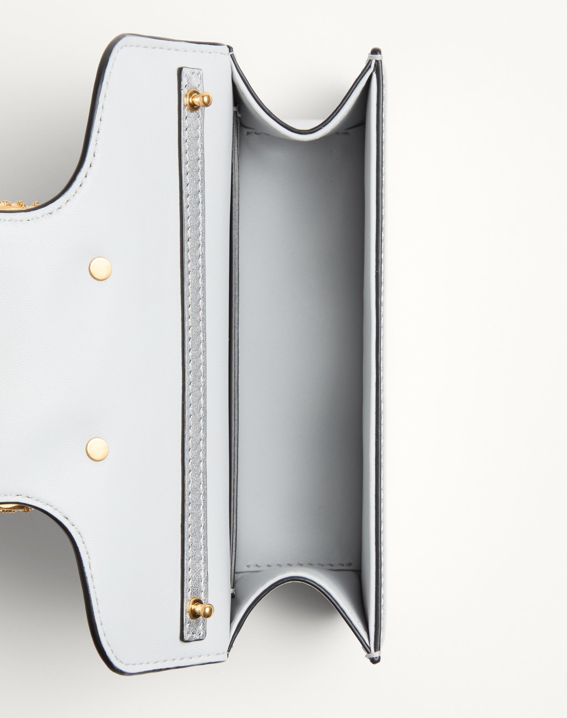 Valentino Garavani Locò Small Shoulder Bag In Laminated Calfskin With Jewel Logo