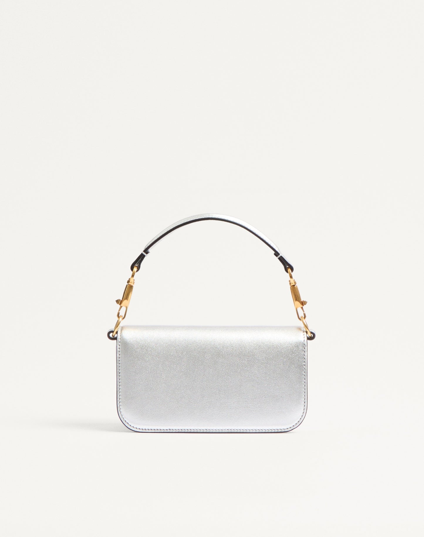 Valentino Garavani Locò Small Shoulder Bag In Laminated Calfskin With Jewel Logo