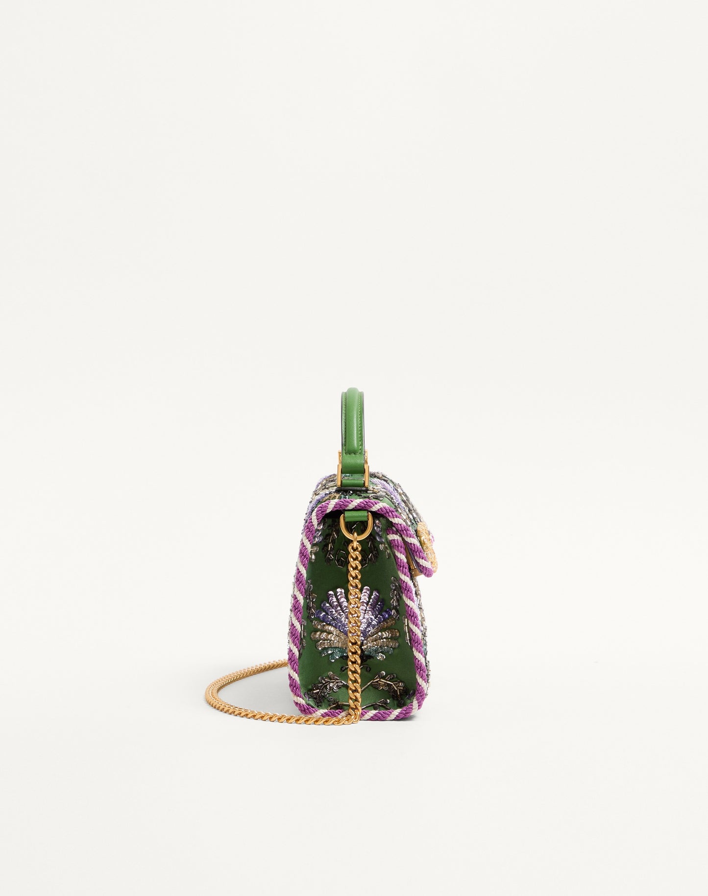 Valentino Garavani Mini Vsling Embroidered Handbag With Jewel Logo