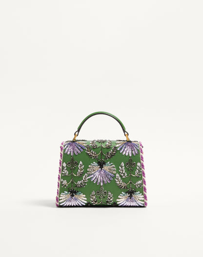 Valentino Garavani Mini Vsling Embroidered Handbag With Jewel Logo