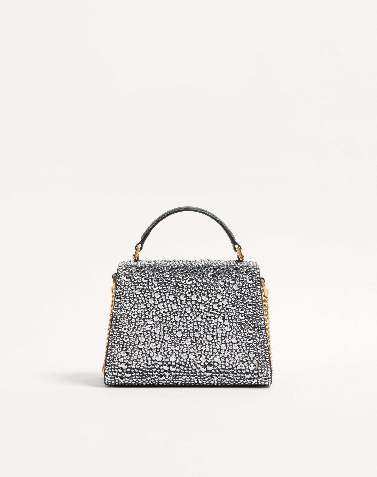 Valentino Garavani Mini Vsling Handbag With Rhinestones And Jewel Logo