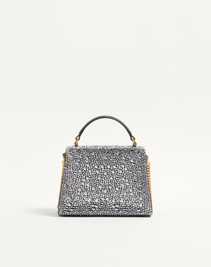 Valentino Garavani Mini Vsling Handbag With Rhinestones And Jewel Logo