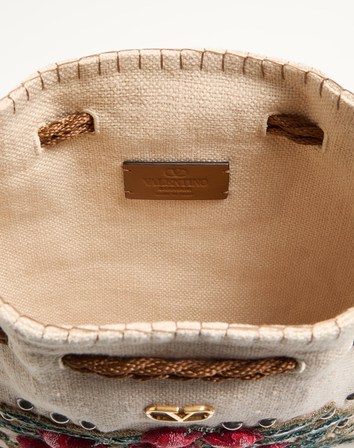 Valentino Garavani Nellcôte Alice Embroidered Bag With Fringes