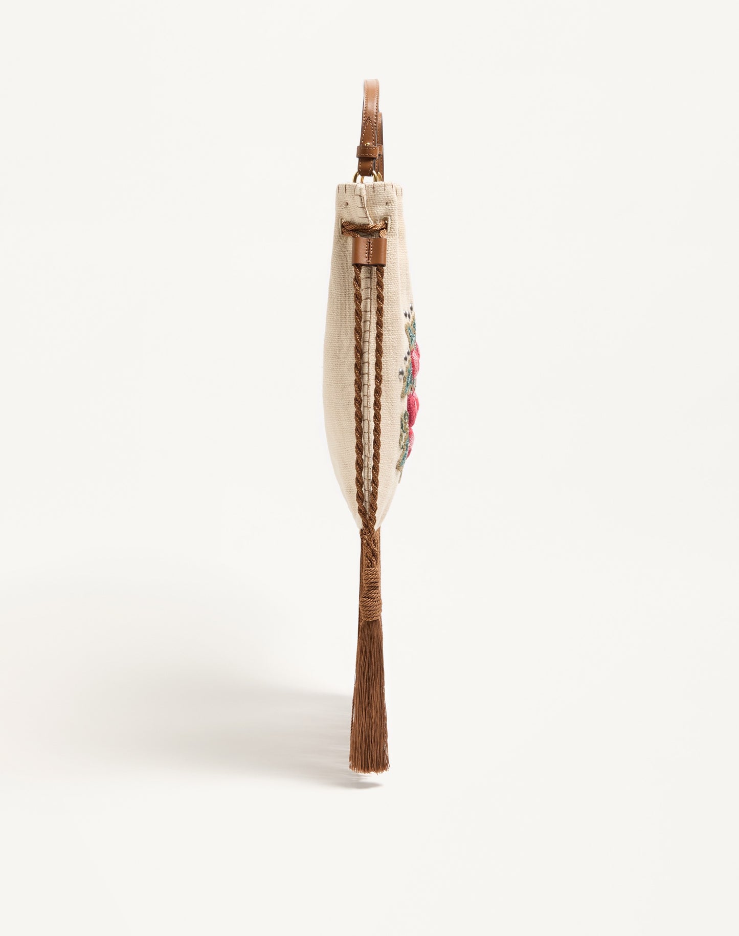 Valentino Garavani Nellcôte Alice Embroidered Bag With Fringes