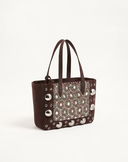 Valentino Garavani Nellcôte Embroidered Medium Shopping Bag