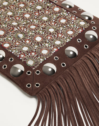 Valentino Garavani Nellcôte Embroidered Shoulder Bag