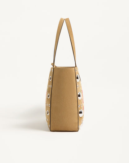 Valentino Garavani Nellcôte Medium Shopping Bag In Jacquard Fabric