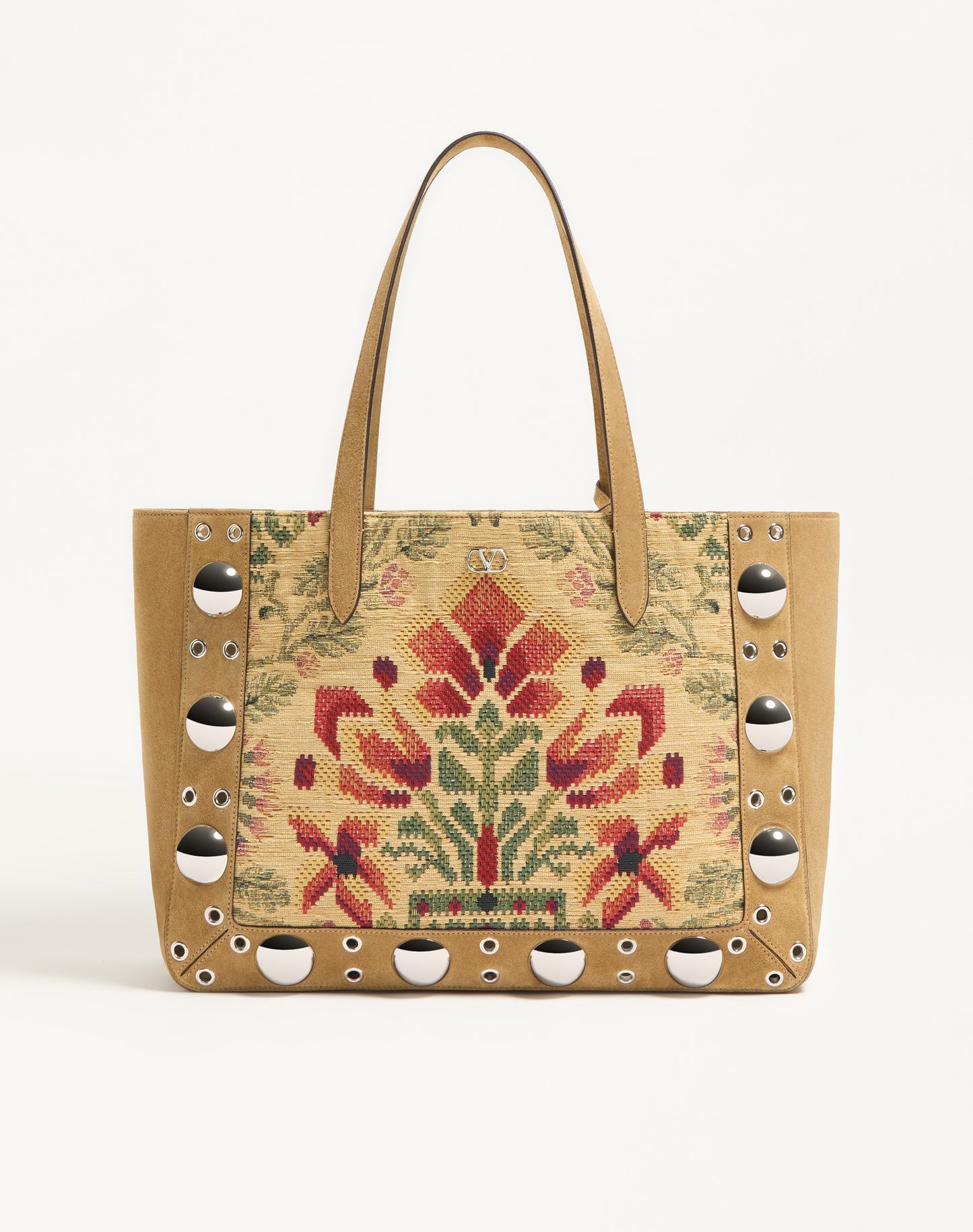 Valentino Garavani Nellcôte Medium Shopping Bag In Jacquard Fabric