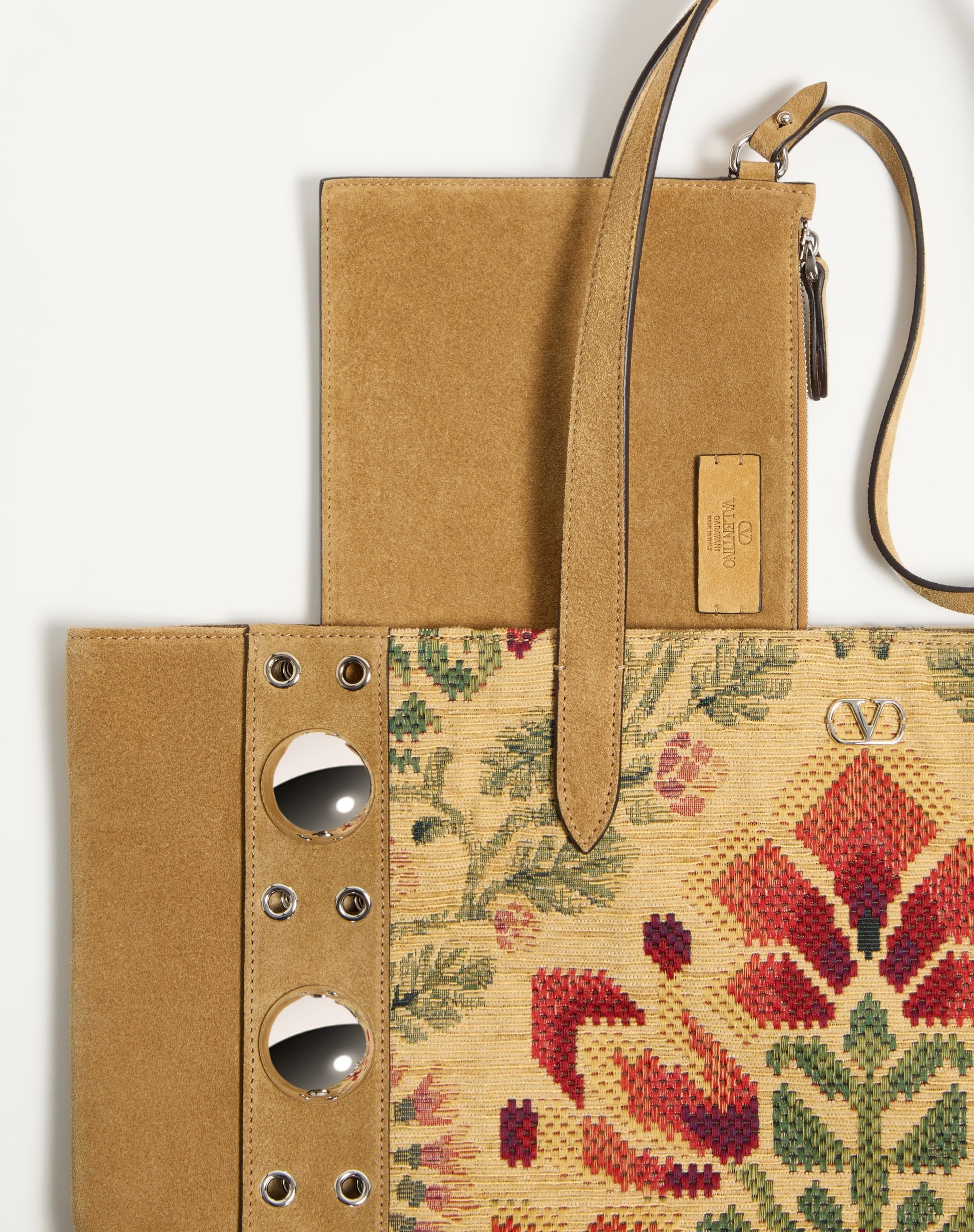 Valentino Garavani Nellcôte Medium Shopping Bag In Jacquard Fabric