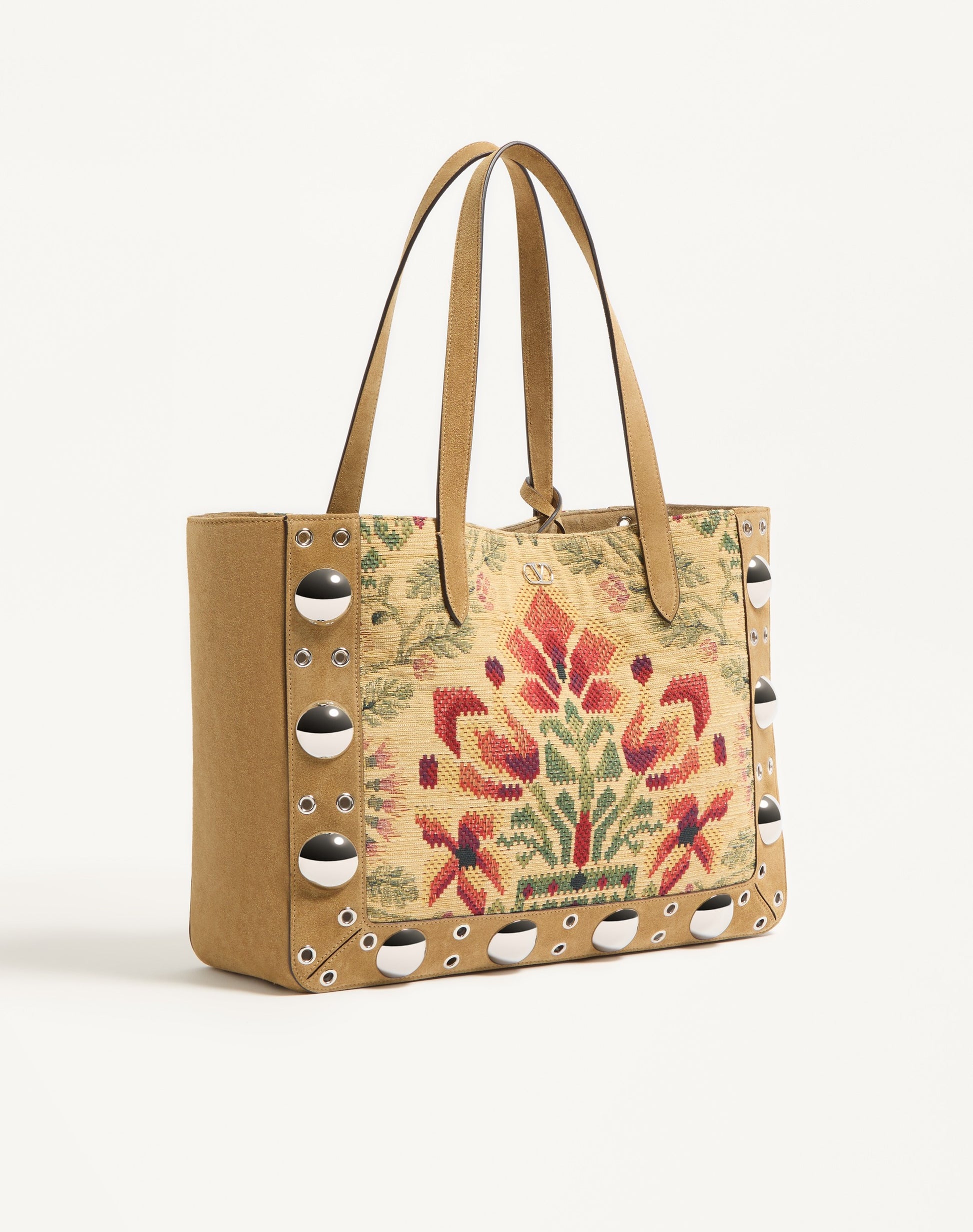 Valentino Garavani Nellcôte Medium Shopping Bag In Jacquard Fabric