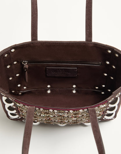Valentino Garavani Nellcôte Mini Embroidered Shopping Bag