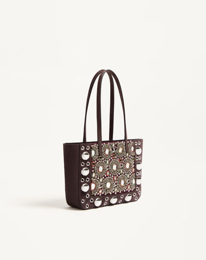 Valentino Garavani Nellcôte Mini Embroidered Shopping Bag