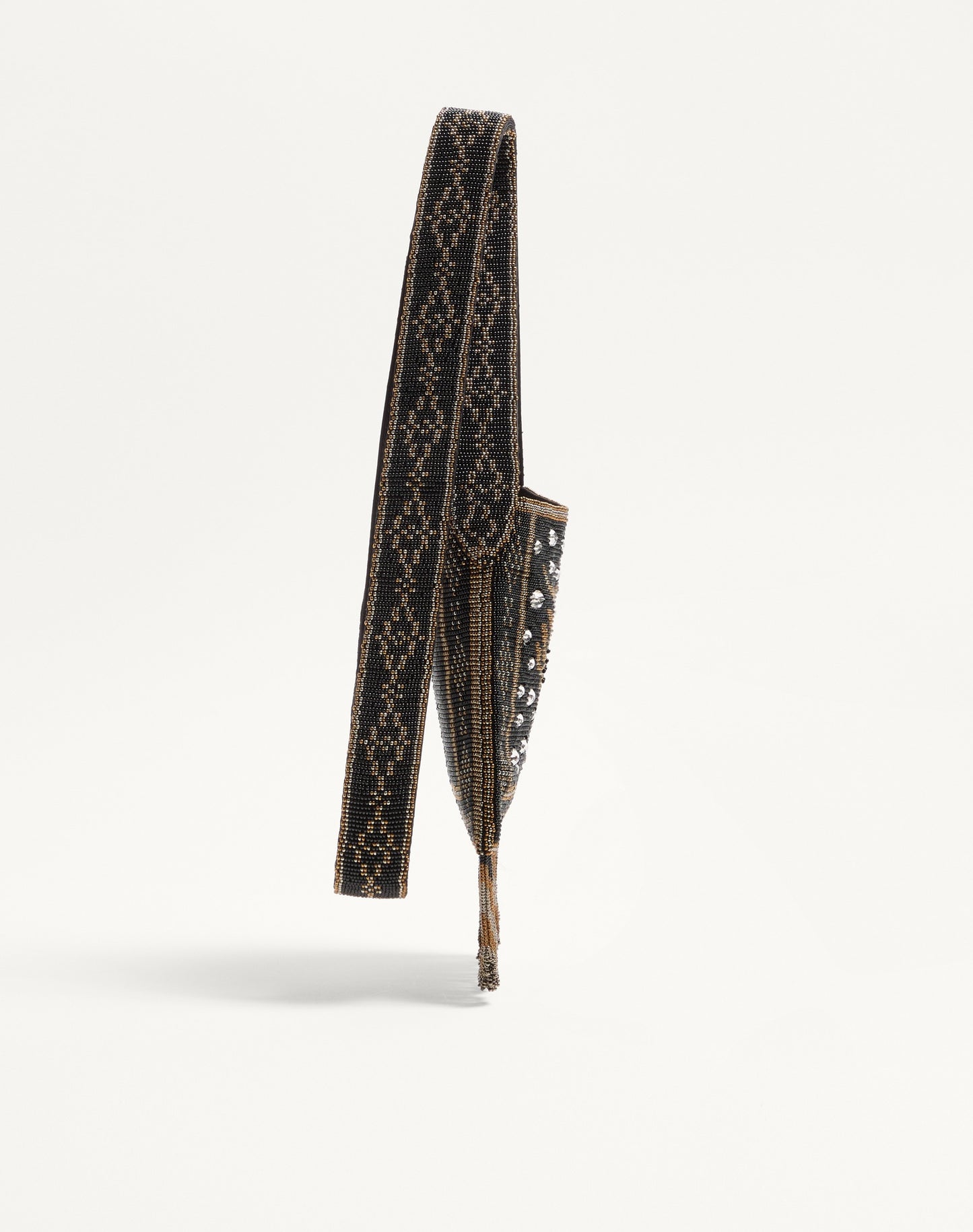Valentino Garavani Nellcôte Small Embroidered Shoulder Bag With Fringes