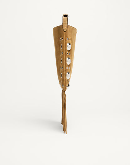 Valentino Garavani Nellcôte Suede Shoulder Bag With Fringes
