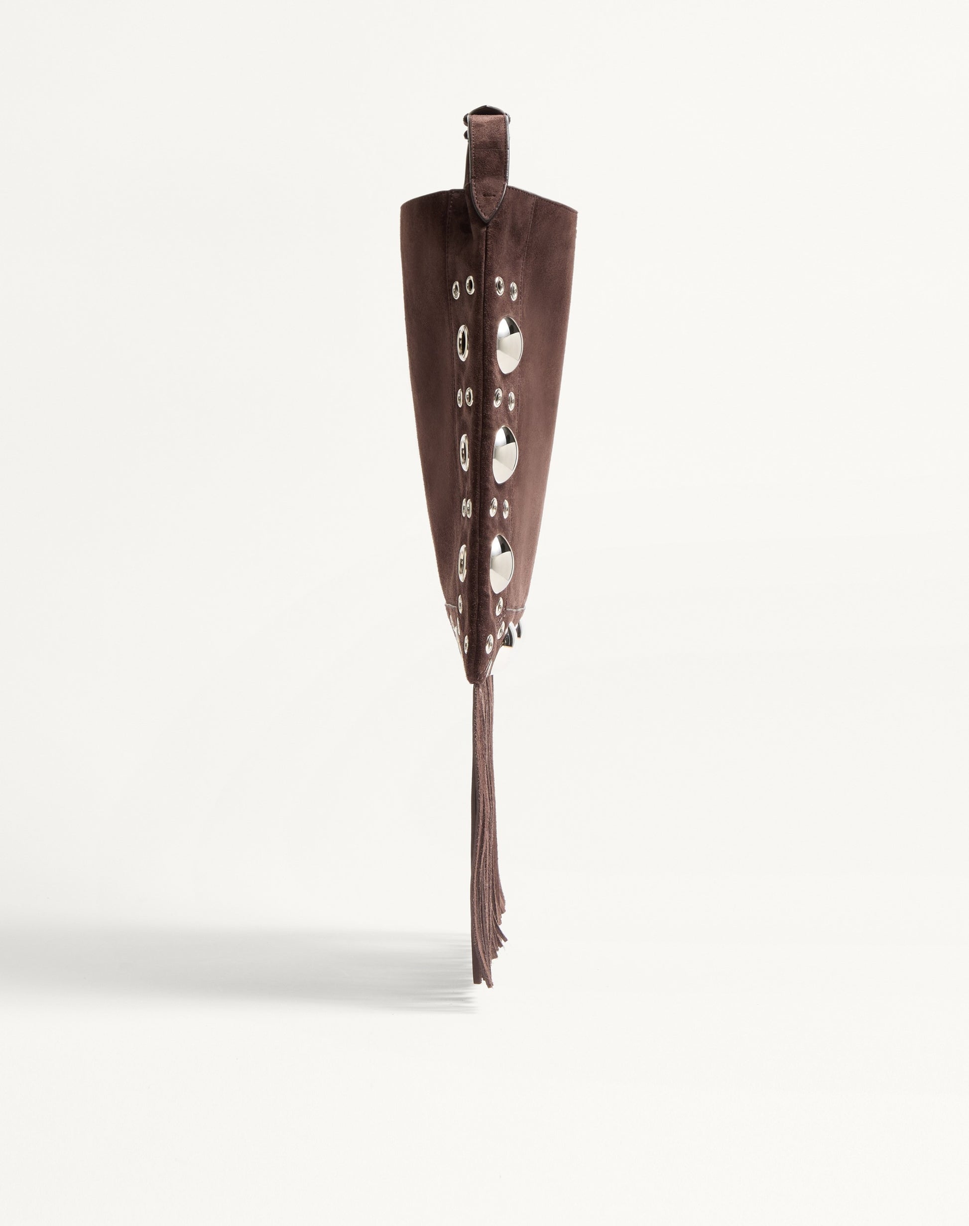 Valentino Garavani Nellcôte Suede Shoulder Bag With Fringes
