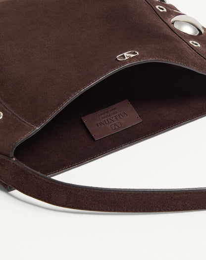 Valentino Garavani Nellcôte Suede Shoulder Bag With Fringes