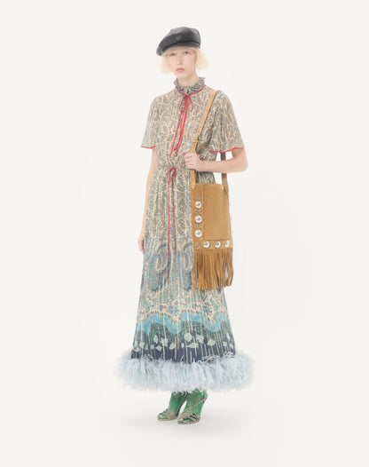 Valentino Garavani Nellcôte Suede Shoulder Bag With Fringes