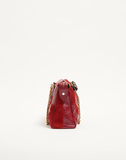 Valentino Garavani Panthea Medium Shoulder Bag In Suede And Nappa With Chevron Motif