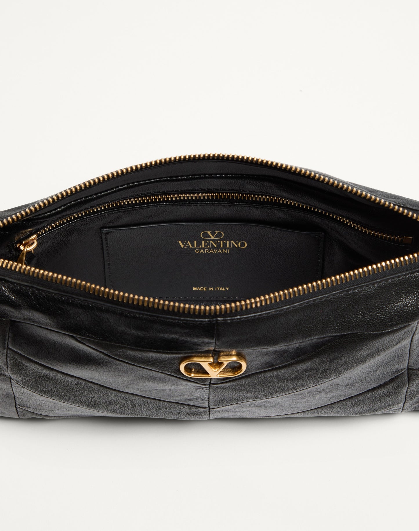 Valentino Garavani Panthea Small Shoulder Bag In Nappa Leather With A Chevron Pattern