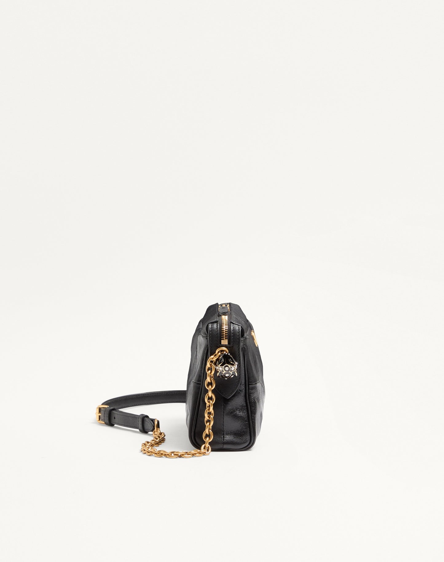 Valentino Garavani Panthea Small Shoulder Bag In Nappa Leather With A Chevron Pattern