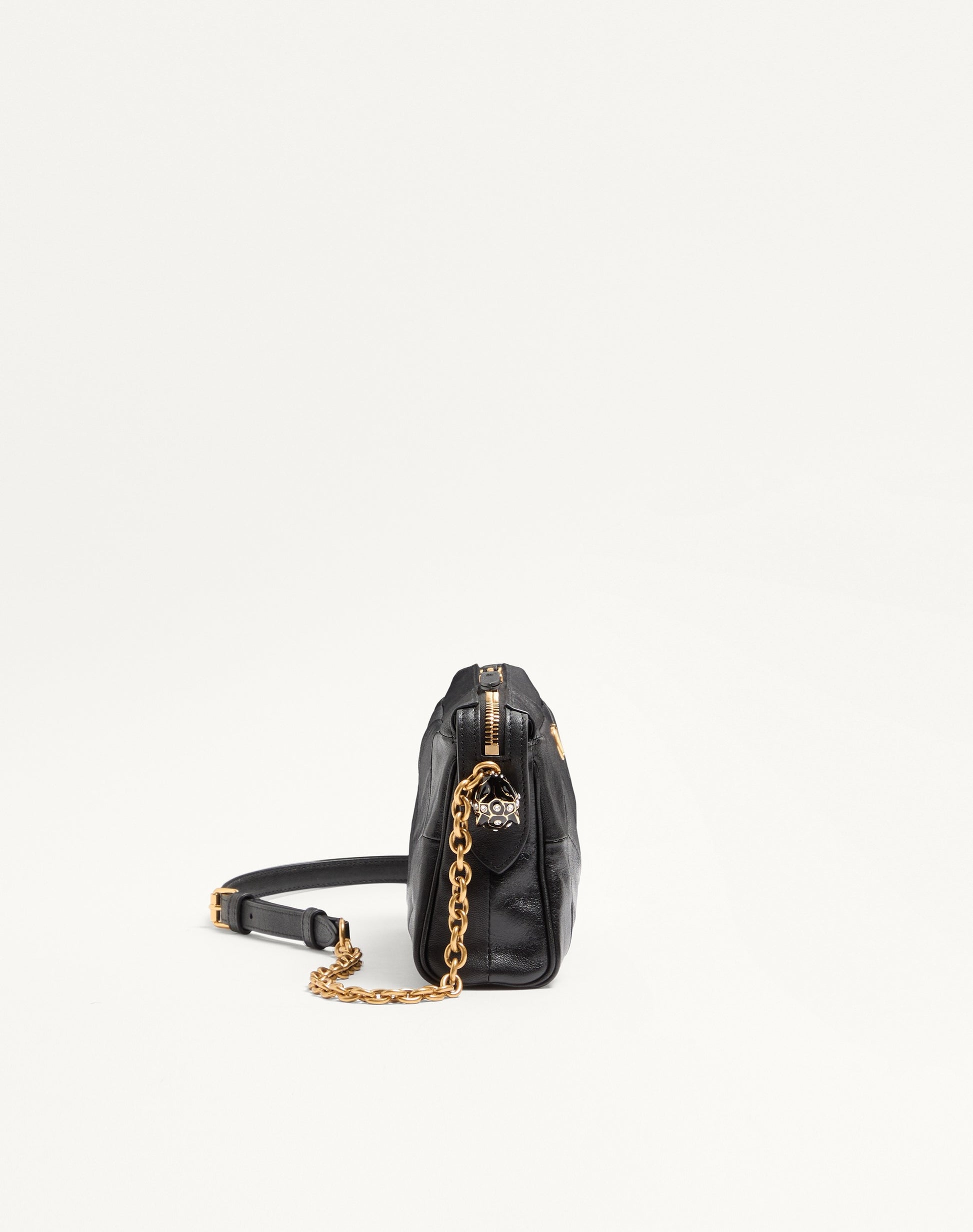 Valentino Garavani Panthea Small Shoulder Bag In Nappa Leather With A Chevron Pattern