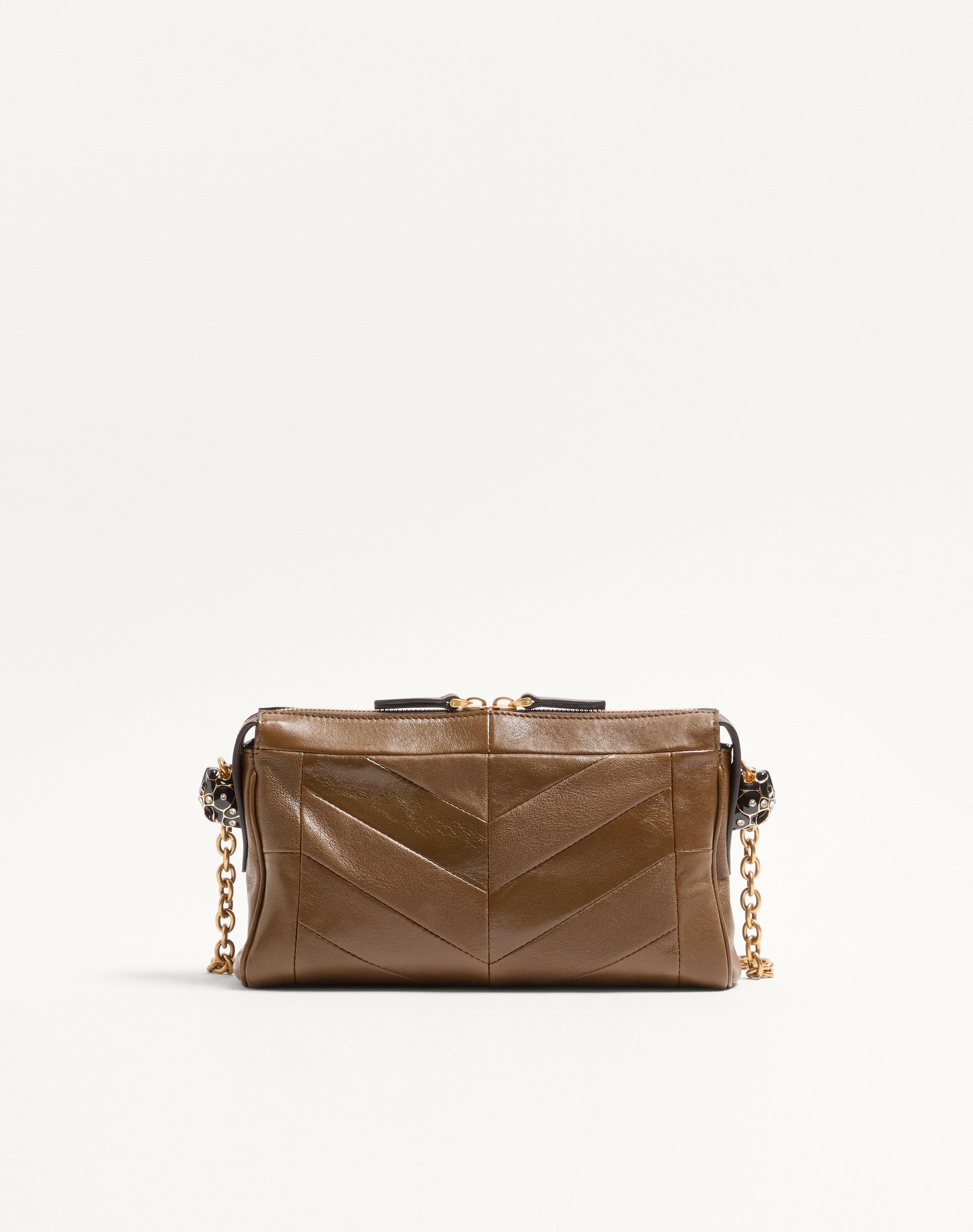 Valentino Garavani Panthea Small Shoulder Bag In Nappa Leather With A Chevron Pattern