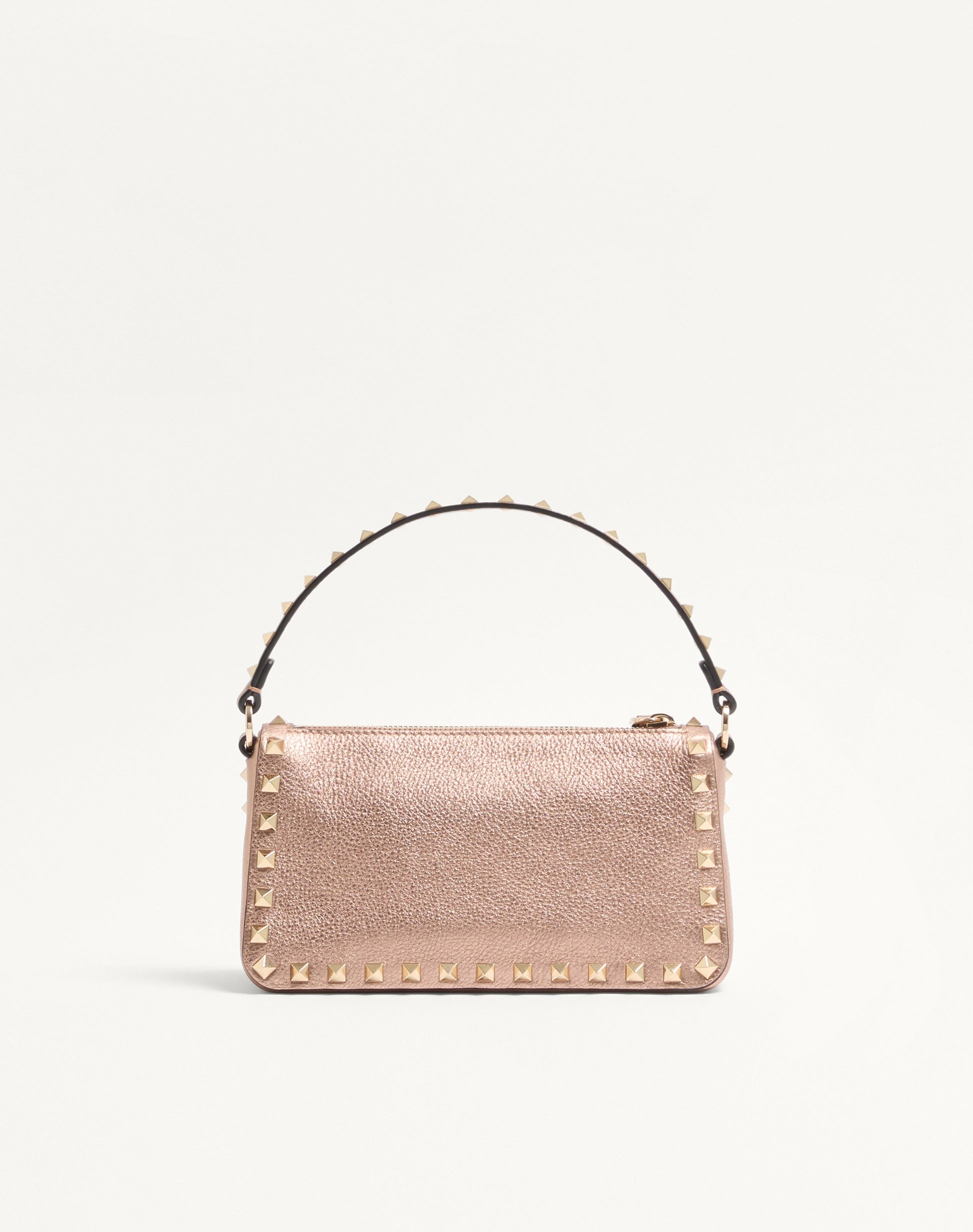 Valentino Garavani Rockstud Small Crossbody Bag In Laminated Grainy Calfskin Leather