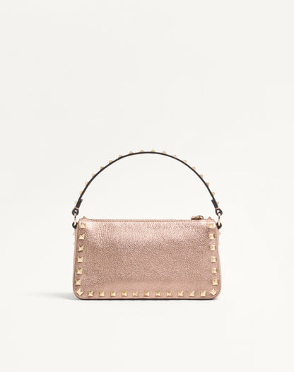 Valentino Garavani Rockstud Small Crossbody Bag In Laminated Grainy Calfskin Leather