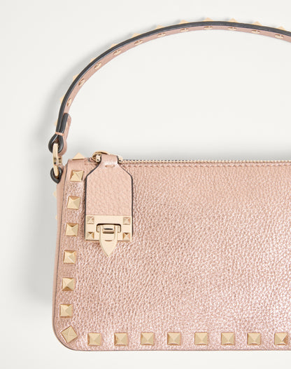 Valentino Garavani Rockstud Small Crossbody Bag In Laminated Grainy Calfskin Leather