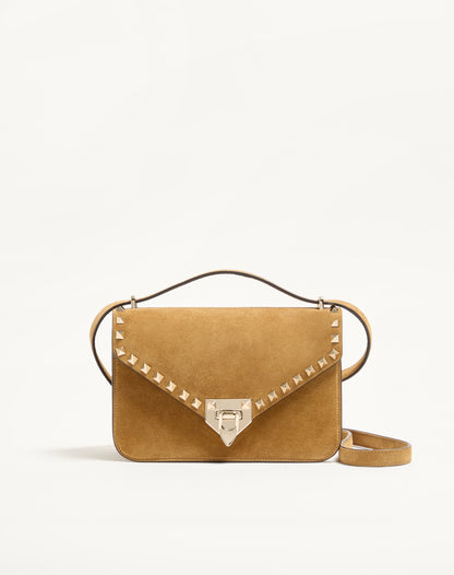 Valentino Garavani Rockstud Small Shoulder Bag In Suede