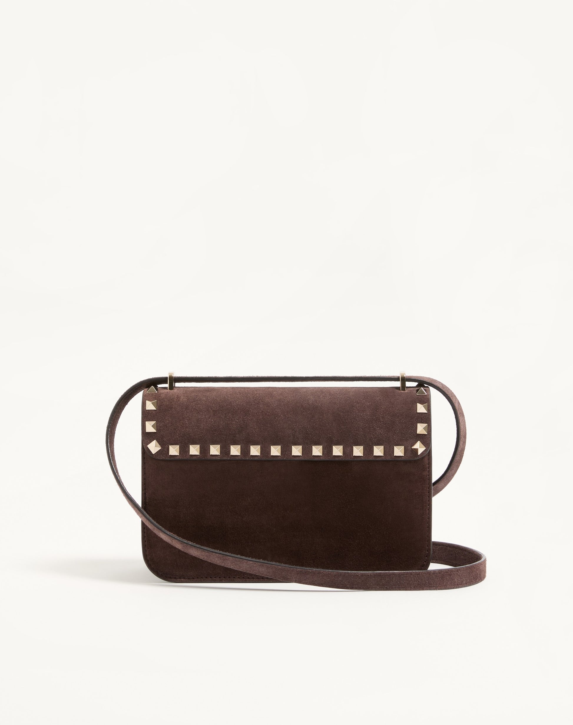 Valentino Garavani Rockstud Small Shoulder Bag In Suede