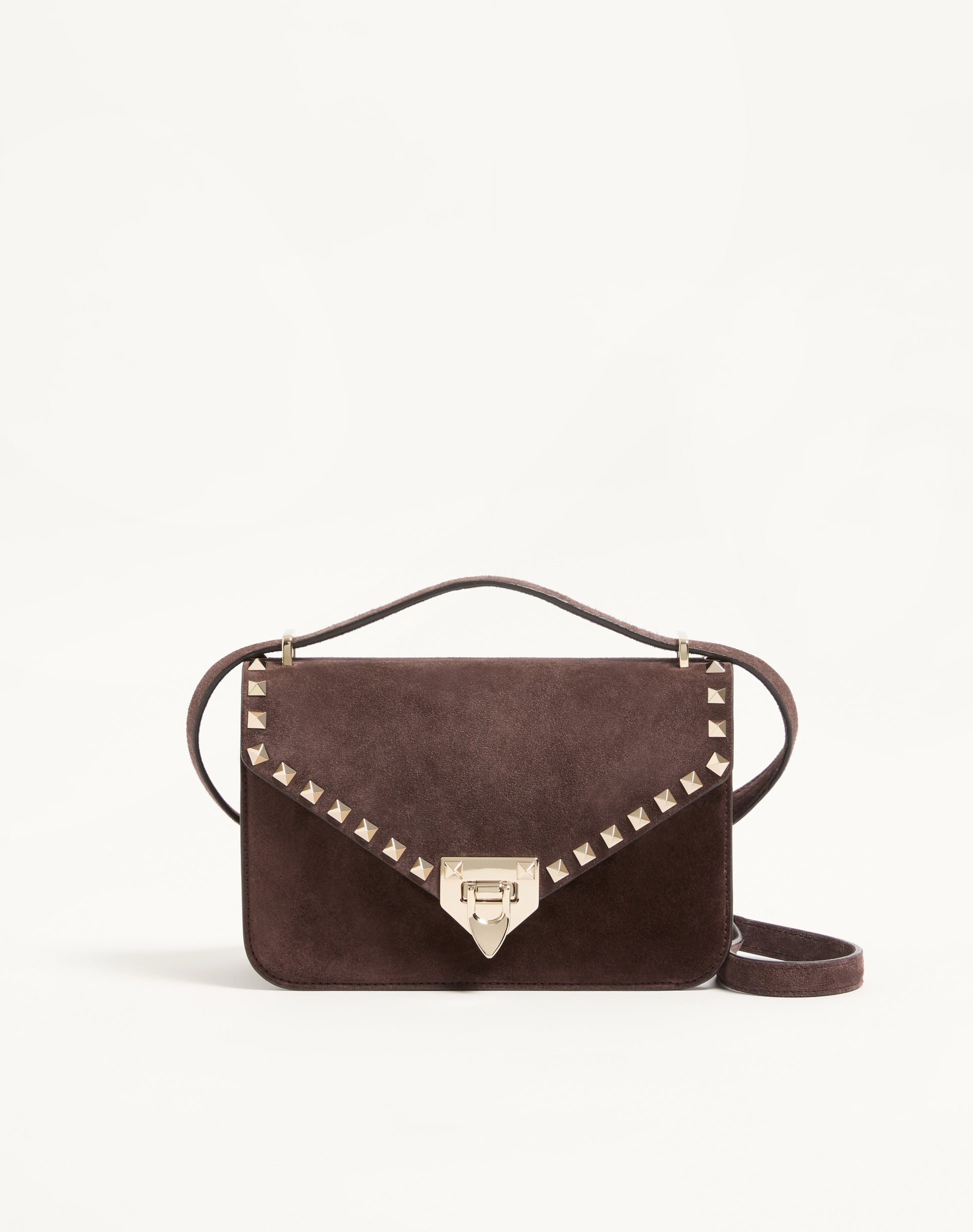 Valentino Garavani Rockstud Small Shoulder Bag In Suede