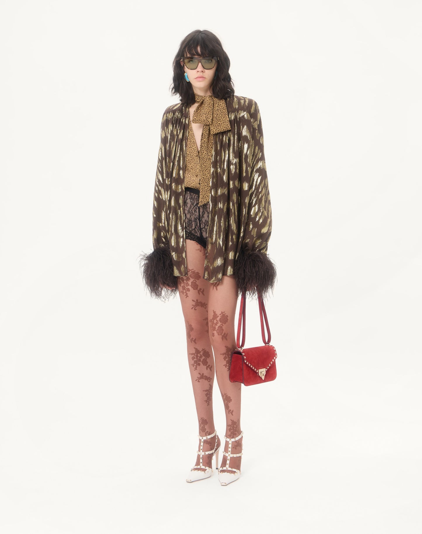 Valentino Garavani Rockstud Small Shoulder Bag In Suede