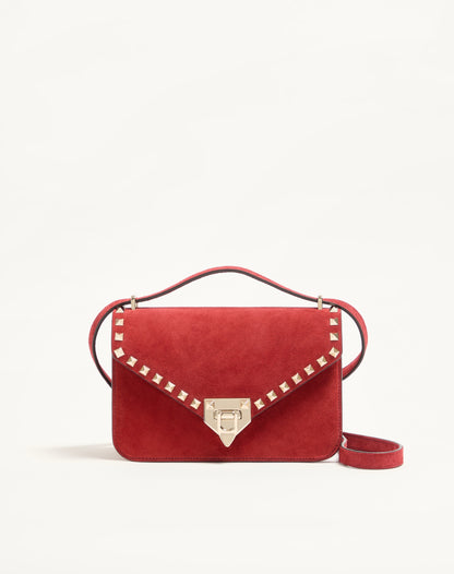 Valentino Garavani Rockstud Small Shoulder Bag In Suede