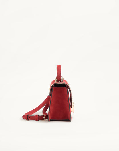 Valentino Garavani Rockstud Small Shoulder Bag In Suede