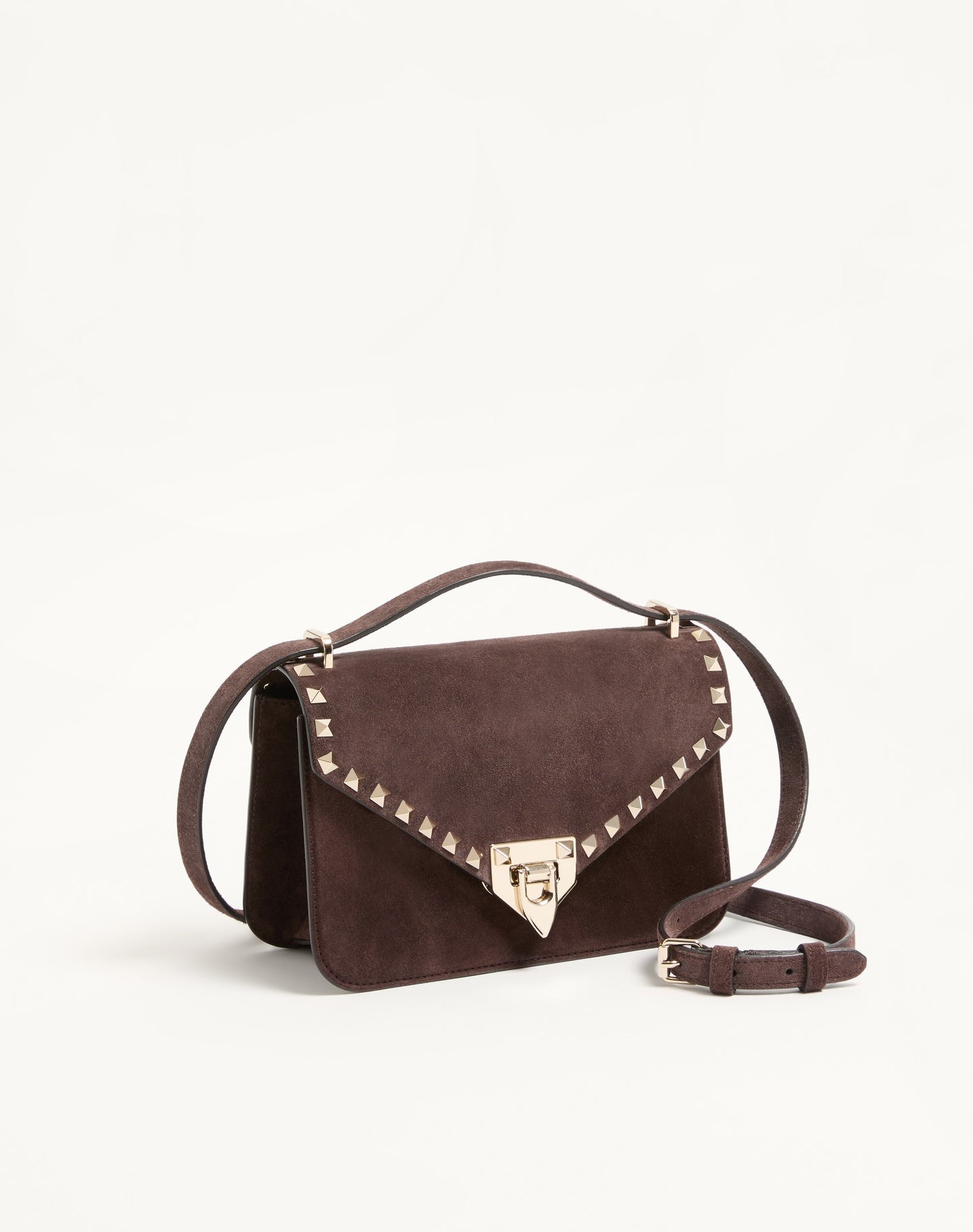 Valentino Garavani Rockstud Small Shoulder Bag In Suede