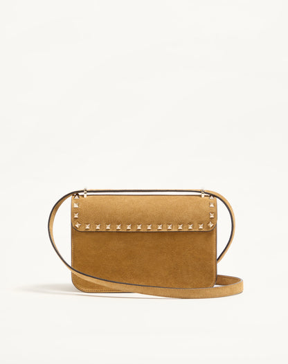 Valentino Garavani Rockstud Small Shoulder Bag In Suede
