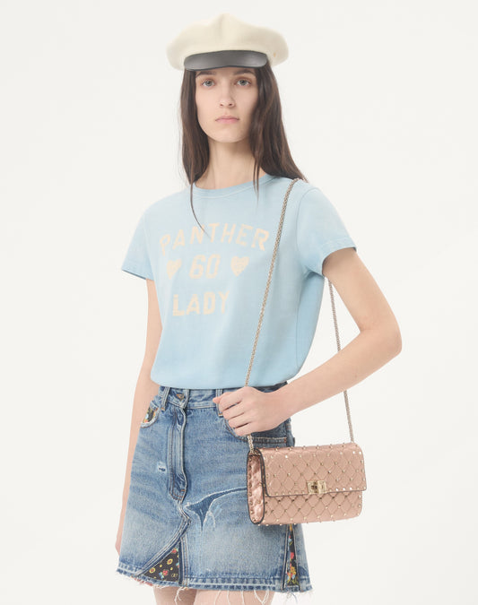 Valentino Garavani Rockstud Spike Shoulder Bag In Laminated Nappa Leather