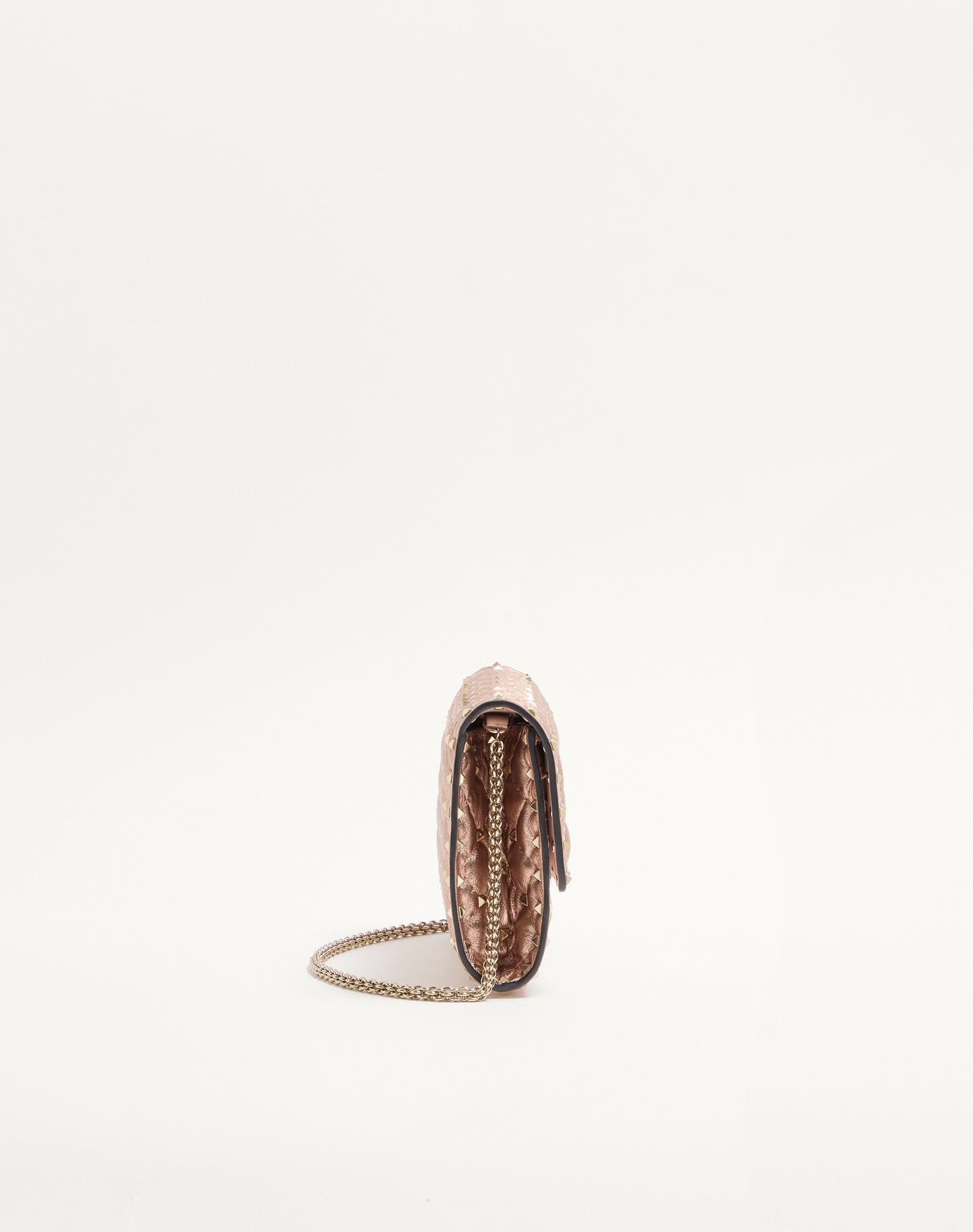 Valentino Garavani Rockstud Spike Shoulder Bag In Laminated Nappa Leather