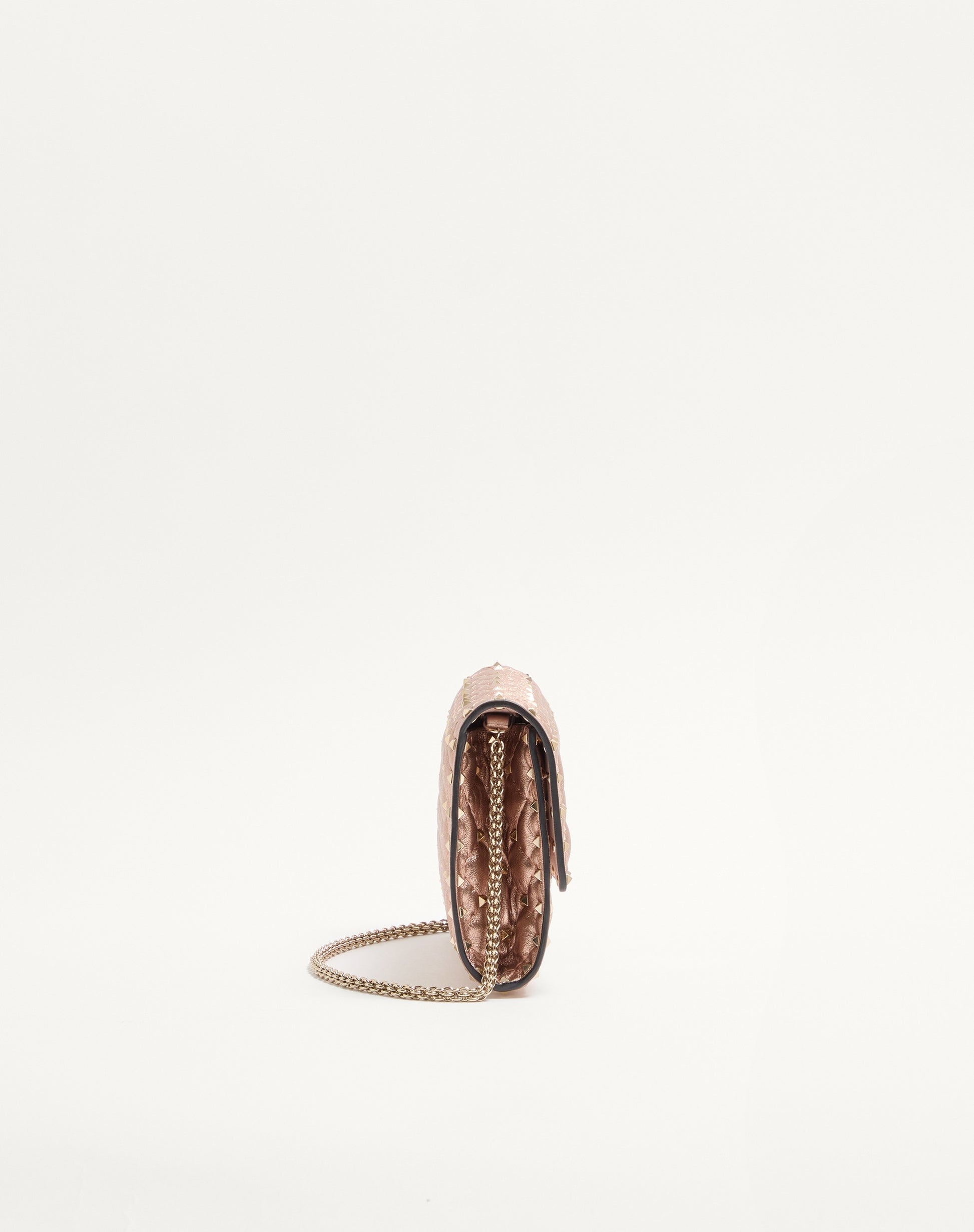 Valentino Garavani Rockstud Spike Shoulder Bag In Laminated Nappa Leather