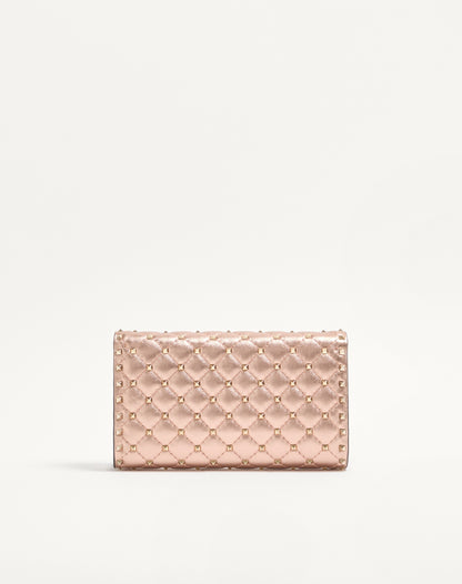 Valentino Garavani Rockstud Spike Shoulder Bag In Laminated Nappa Leather