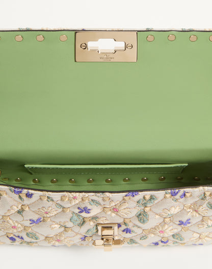 Valentino Garavani Rockstud Spike Small Jacquard Bag