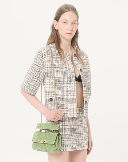 Valentino Garavani Rockstud Spike Small Suede Bag