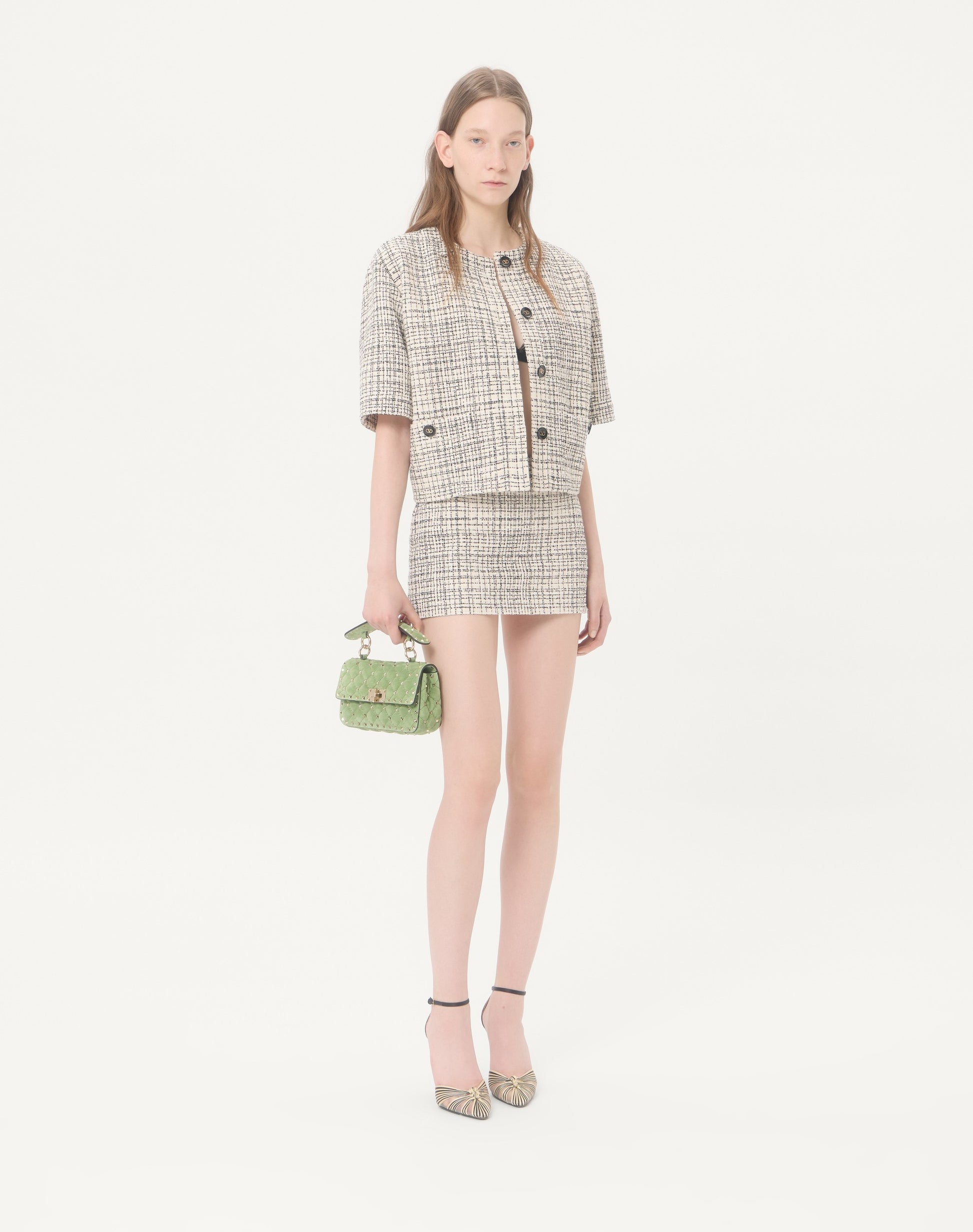 Valentino Garavani Rockstud Spike Small Suede Bag