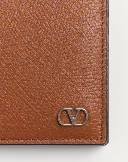 Valentino Garavani Vlogo Signature Grainy Calfskin Wallet